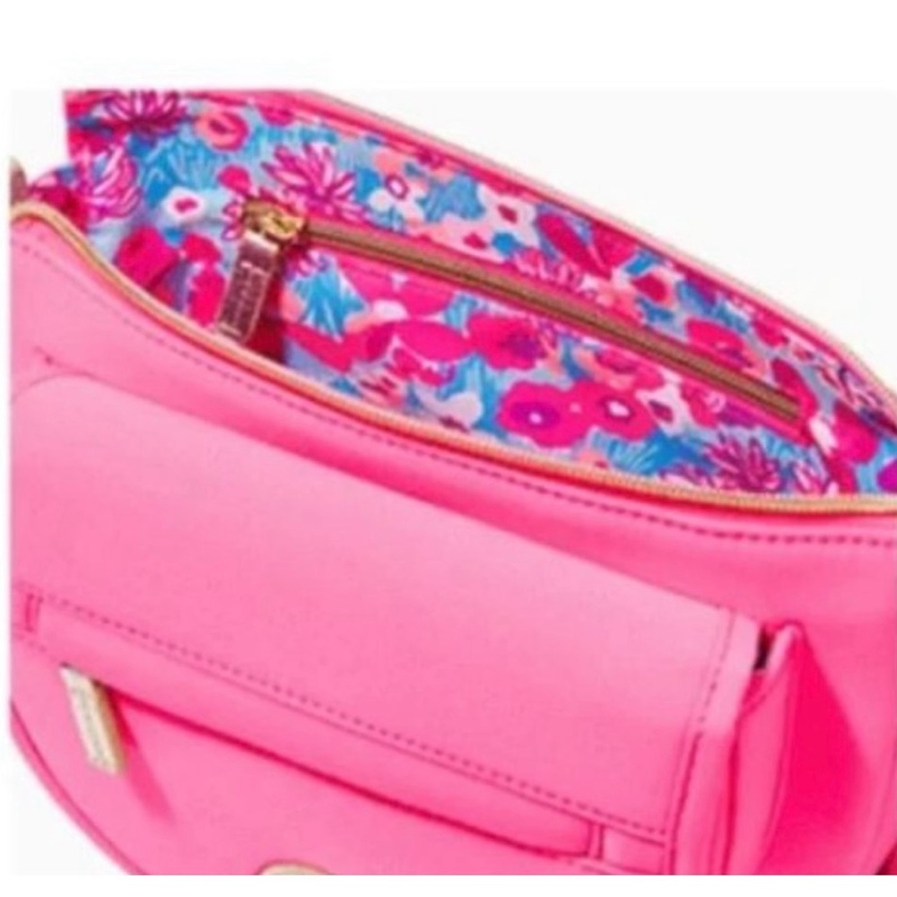 NWT Lilly Pulitzer Aura Pink Neoprene Crossbody Bag - Picture 6 of 14